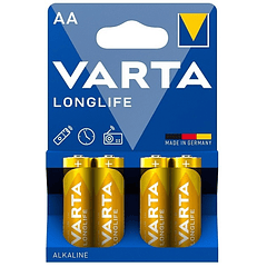 Blister 4x Pilhas Alcalinas LR6 AA Long Life Extra Power - VARTA