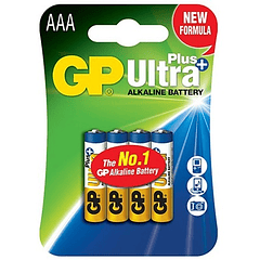 Blister 4 Pilhas Alcalinas LR03 AAA (ULTRA PLUS+) - GP