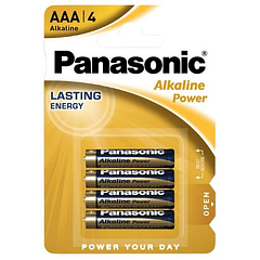 Blister de 4 Pilhas Alcalinas AAA LR03 - PANASONIC