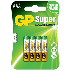 Blister 4 Pilhas Alcalinas LR03 AAA - GP