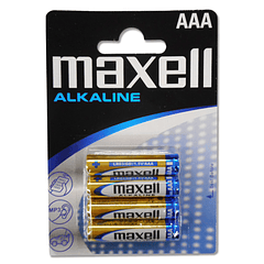 Blister 4 Pilhas Alcalinas 1,5V LR03 AAA - MAXELL