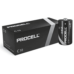Emb. 10x Pilhas Industriais Alcalinas 1,5V C / LR14 - PROCELL by DURACELL PC1400