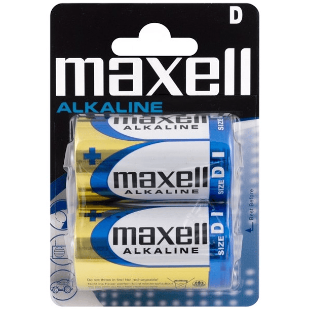 Blister 2x Pilhas Alcalinas 1,5V D / LR20 - MAXELL 