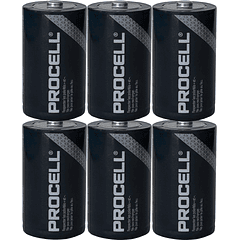 Pack 6x Pilhas Industriais Alcalinas 1,5V LR20 D - PROCELL