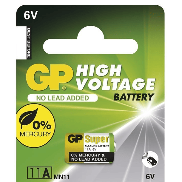 Pilha Alcalina 6V 33mA 11A - GP 