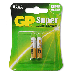 Blister 2 Pilhas Alcalinas LR61 AAAA - GP