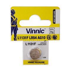 Pilha 1,5V Alcalina LR54/SG10/G10/189/LR1130/V10GA/RW89/LR11/V389/SR1130SW/SR54/V390/LR1131 - VINNIC