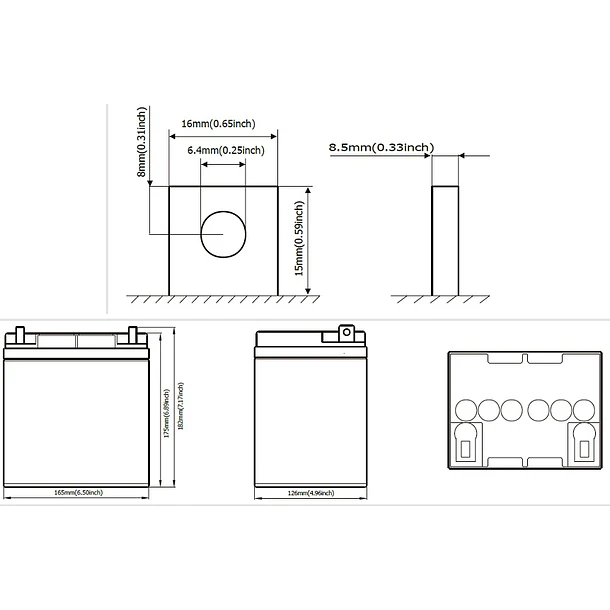 Bateria Longa Duração 12V 28Ah (165 x 126 x 175 mm) - Ultracell 2