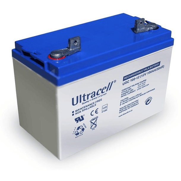 Bateria de Gel 12V 100Ah (330 x 173 x 222 mm) - Ultracell 1