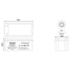 Bateria de Gel 12V 200Ah (522 x 240 x 223 mm) - TECATEL 2