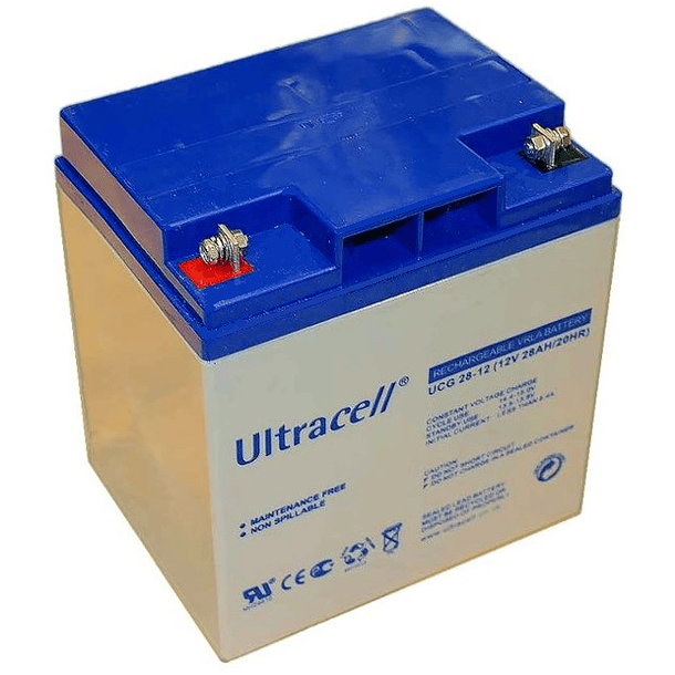 Bateria Gel 12V 28Ah (165 x 125 x 175 mm) - Ultracell 