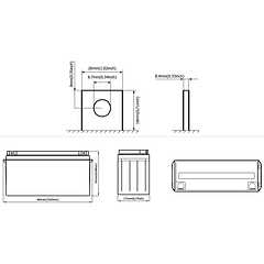 Bateria de Gel 12V 150Ah (485 x 170 x 240 mm) - Ultracell