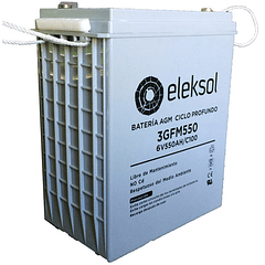 Bateria AGM 6V 550Ah (295 x 178 x 346 mm) - ELEKSOL