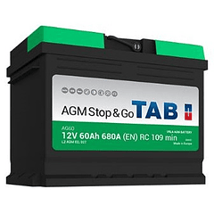 Bateria AGM Stop & Go p/ Automóvel 12V 60Ah (242 x 175 x 190mm)