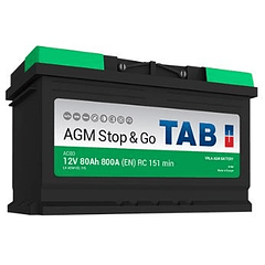 Bateria AGM Stop & Go p/ Automóvel 12V 80Ah (315 x 175 x 190mm)