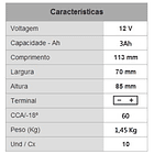 Bateria GEL p/ Mota 12V 3Ah 2