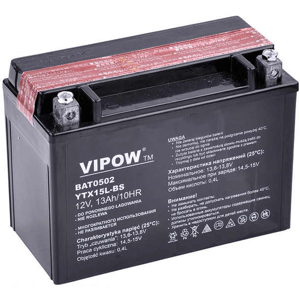 Bateria PB p/ Mota 12V 13Ah - VIPOW 1