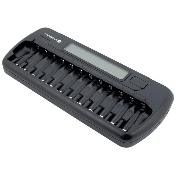Carregador de 1/12 Pilhas com Display LCD (AA e AAA) - everActive 1
