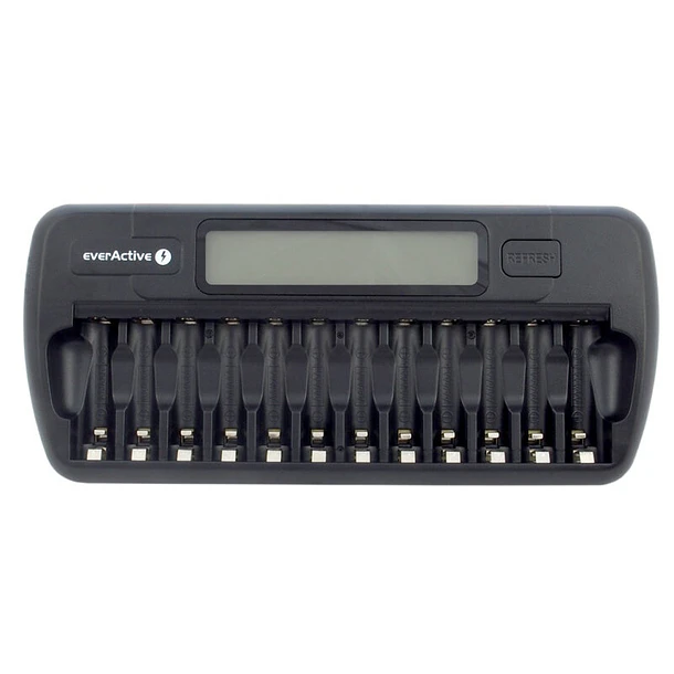 Carregador de 1/12 Pilhas com Display LCD (AA e AAA) - everActive 3