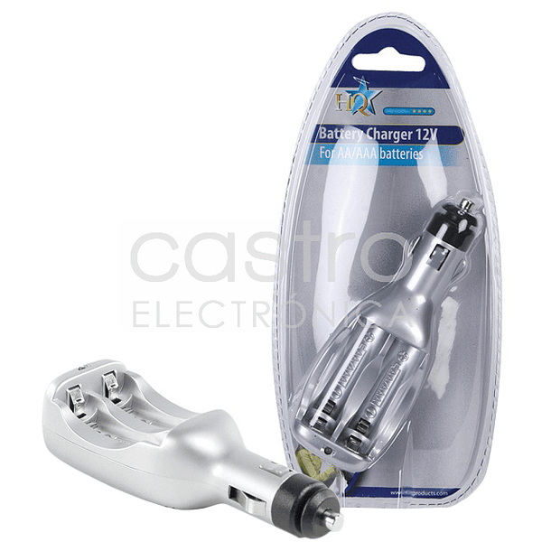 Carregador Pilhas AA/AAA c/ Ligação Isqueiro 12V - HQ 1