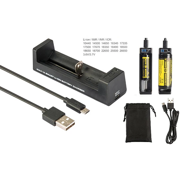 Carregador Baterias/Pilhas Multifunções Litio LI-ION - XTAR 1