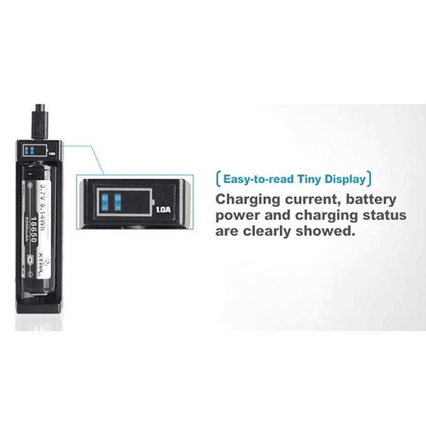 Carregador Baterias/Pilhas Multifunções Litio LI-ION - XTAR 2