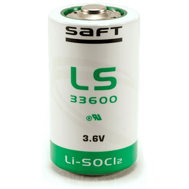 Pilha Litio Li-SOCl2 D 3,6V 17000mAh - SAFT 1