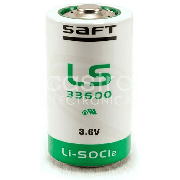 Pilha Litio Li-SOCl2 D 3,6V 17000mAh - SAFT 2