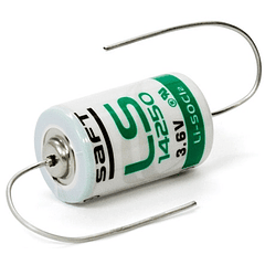 Pilha Litio Li-SOCl2 1/2AA 3,6V 1200mAh c/ Arames - SAFT