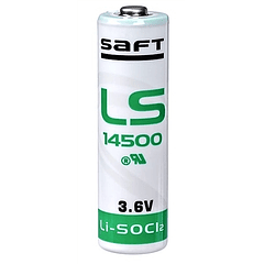 Pilha Litio Li-SOCl2 AA 3,6V 2600mAh (LS14500) - SAFT