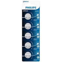 Blister 5x Pilhas Lithium CR2032 3V - PHILIPS