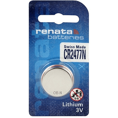 Pilha Lithium CR2477N (Neg. Mais Peq.) 3,0V 950mAh LiMnO2 - RENATA