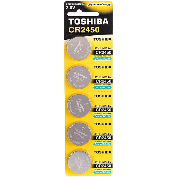 Pilha de Lithium 3V CR2450 - TOSHIBA 