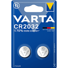 Blister 2x Pilhas Lithium CR2032 3V - VARTA
