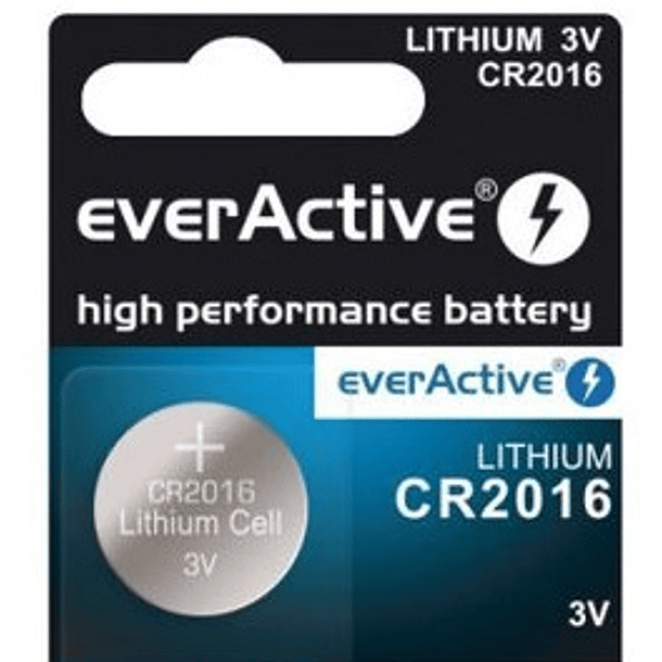 Pilha Lithium 3V CR2016 - everActive 