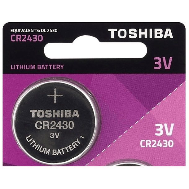 Pilha Lithium 3V CR2430 - TOSHIBA 