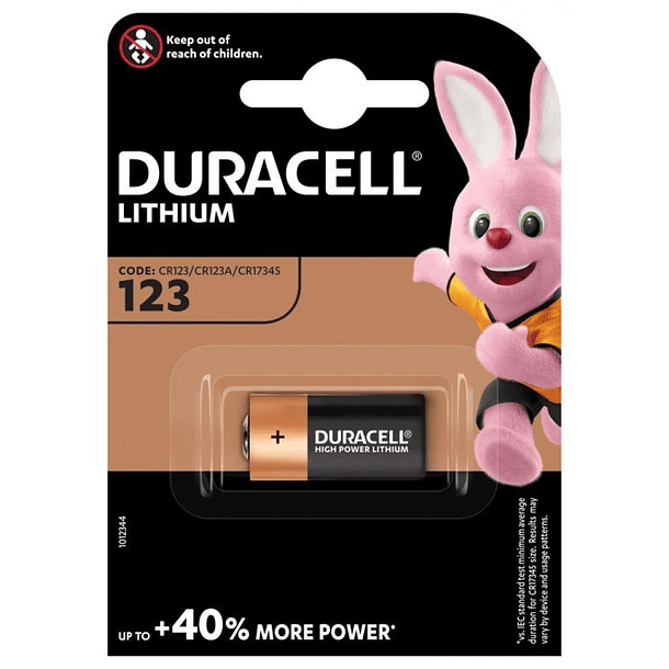 Pilha Lithium CR123A 3V - DURACELL 