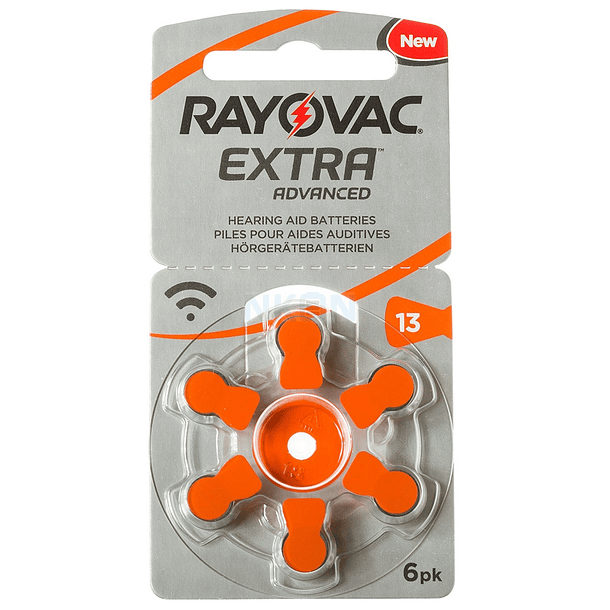 Pack 6x Pilhas p/ Aparelhos Auditivos (PR13/PR48/AZA13) - RAYOVAC 