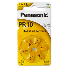 Pack 6x Pilhas p/ Aparelhos Auditivos - PR70/PR10/PR230/AZA10 - PANASONIC