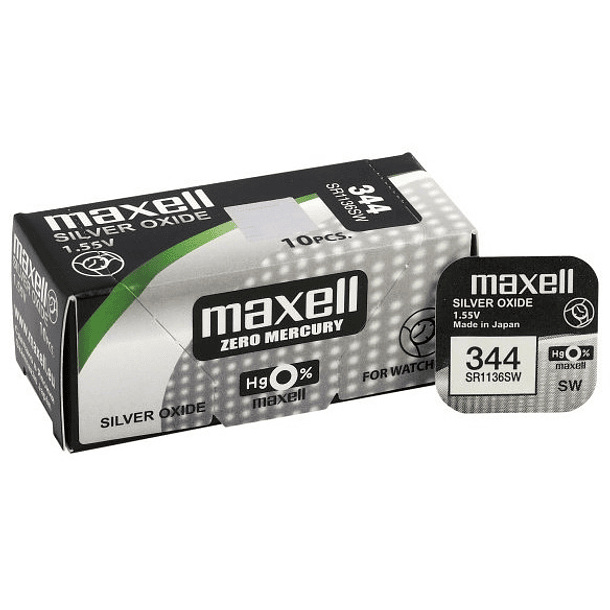Pilha V344/SR42SW/SR1136SW 1,55V - MAXELL 