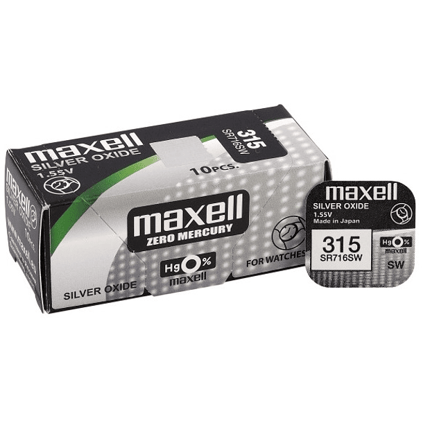Pilha V315/SR716SW/SR67SW 1,55V - MAXELL 