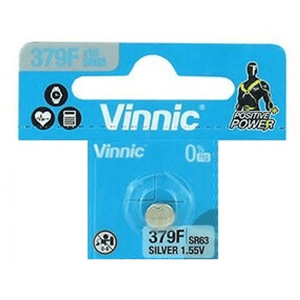 Pilha V379/SR521SW/SR521SW/AG0 1,55V - VINNIC 
