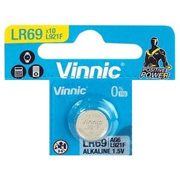Pilha V371/SR920SW/SR69/AG6/LR921 1,5V - VINNIC 