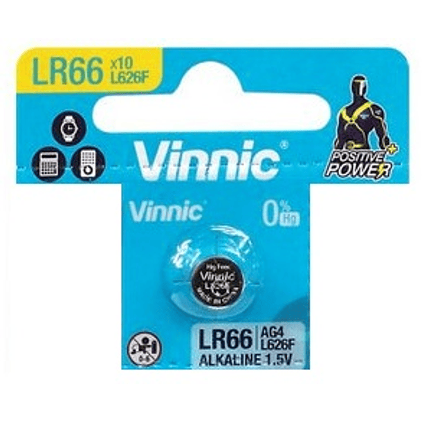 Pilha V377/SR626SW/AG4/SR66/G4/L626 1,5V - VINNIC 