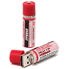 Pack 2 Pilhas Recarregáveis AA 1450mAh por USB 1