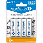 Blister 4 Pilhas Recarregáveis 1,2V AA Ni-Mh 2600mAh RTU - everActive 1