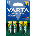 Blister 4x Pilhas Recarregáveis AA (Mignon) 2600mAh - VARTA 1