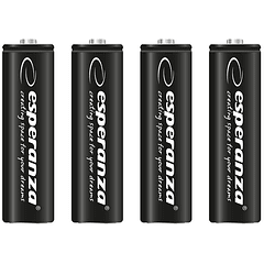 Blister 4 Pilhas Recarregaveis 1,2V 2600mAh Ni-Mh AA (Alta Capacidade) - ESPERANZA