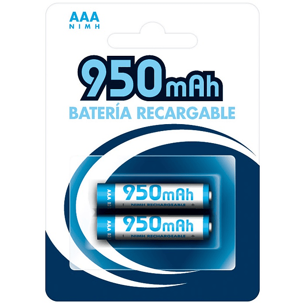 Blister 2 Pilhas Recarregáveis 1,2V 950mAh Ni-Mh - AAA 