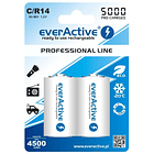 Blister 2 Pilhas Recarregaveis C / R14 NI-MH 1,2V 5000mAh (min 4500mAh) RTU - everActive 1